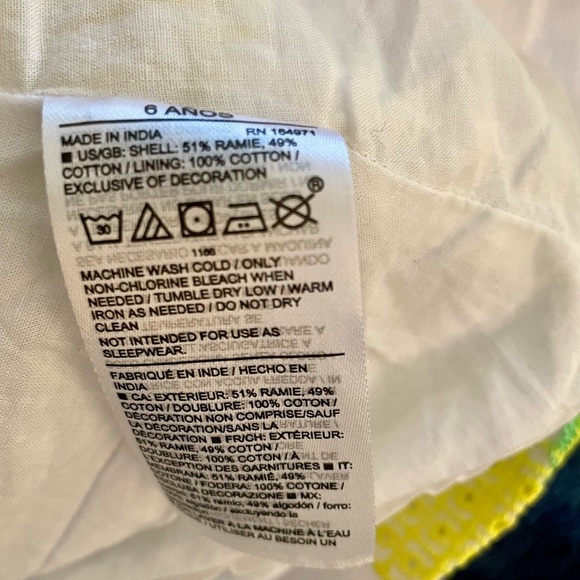 Janie and Jack pineapple dress size 6T - Picture 2 of 5